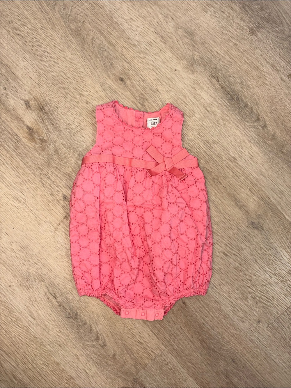 Old Navy Pink Eyelet Bubble Romper